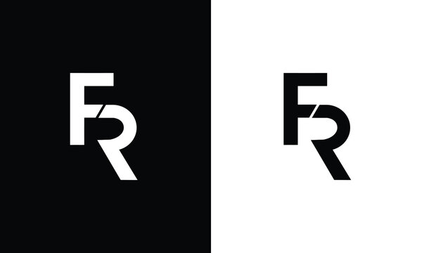 FR abstract vector logo monogram template