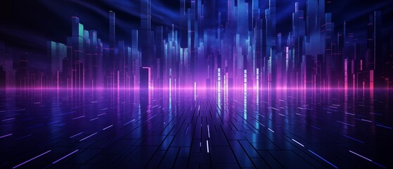 abstract technology code purple background
