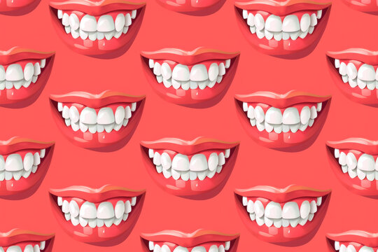 minimalistic teeth smiling mouth background pattern 