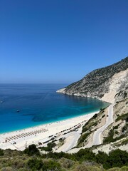 Fototapeta na wymiar Viewpoint at Myrtos Beach, Kefalonia island, Greece
