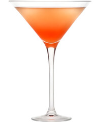 martini cocktail glass on transparent background