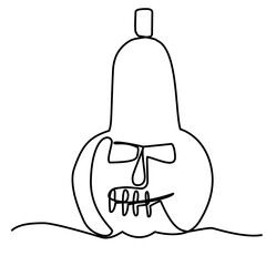 halloween pumpkin continuous line art