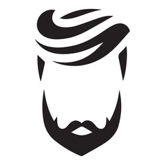 Man with a mustache and beard logo