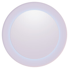 Button on the white background. 3d rendering.