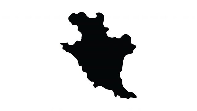 Animation forms a map of Bilaspur city in India