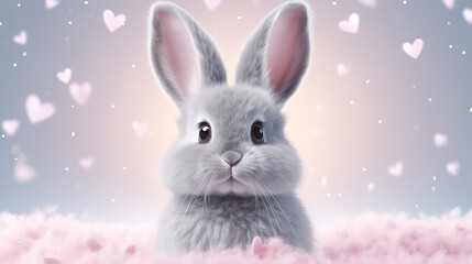 Fototapeta premium rabbit in the snow
