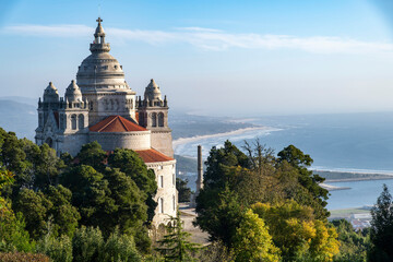 Viana do Castelo, Portugal-October 7, 2023; Sanctuary of the Sacred Heart of Jesus or Sanctuary of...
