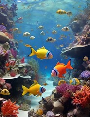 Fototapeta na wymiar fish in an aquarium