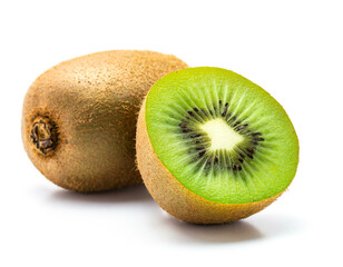 Kiwi isoliert auf weißen Hintergrund, Freisteller 