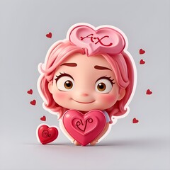 Cute Valentine Sticker
