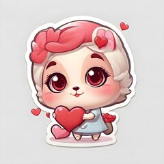 Cute Valentine Sticker
