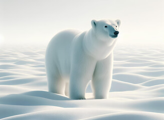 Fototapeta premium Polar bear on snow