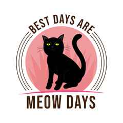 Best days are cat days t-shirt design cat t-shirt design, cat mom t-shirt design