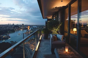 Zelfklevend Fotobehang Krakau Sydney Luxury Penthouse balcony