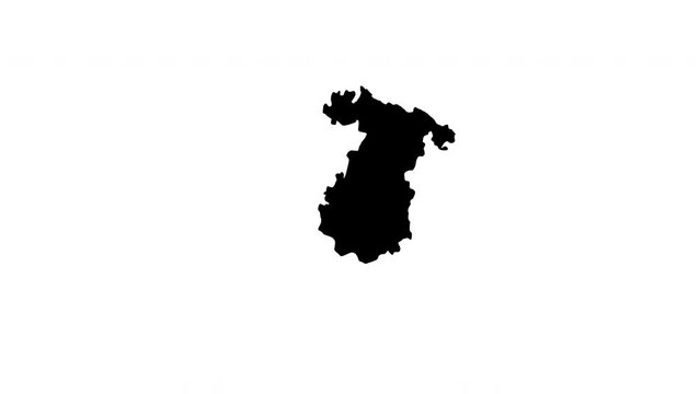 Animation forms a map of Gadag city in India