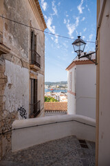 Fototapeta na wymiar Beautiful Ibiza Town on the famous Mediterranean island of Ibiza.