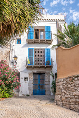 Fototapeta na wymiar Beautiful Ibiza Town on the famous Mediterranean island of Ibiza.