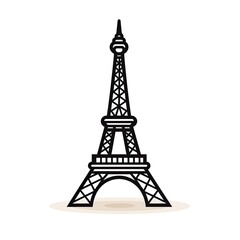 Fototapeta na wymiar Eiffel Tower vector illustration