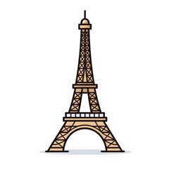 Fototapeta na wymiar Eiffel Tower vector illustration clipart