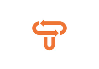 Recycle r logo t logo Ar row Circle Icon, T logo recycle, T letter logo with arrows. r letter recycle logo vector icon illustration