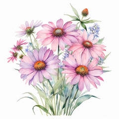 bouquet of pink asters