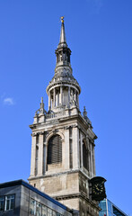 Fototapeta na wymiar St Mary-le-Bow Church, Cheapside, London, England, UK