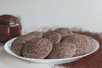 Ragi Idli. A nutritious South Indian staple made with fermented batter of unpolished finger millet...