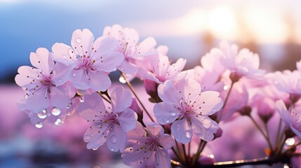 Cherry blossoms in full bloom, close-up - Powered by Adobe