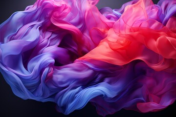 Abstract waves of deep indigo and vibrant magenta, captured in high definition to showcase the dynamic beauty of liquid colors for an extraordinary background texture - obrazy, fototapety, plakaty