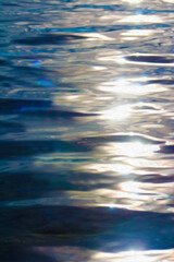 Naklejka na ściany i meble Silver, Iridescent, Wavy or Ripply Silver Lake Water with Sparkle or Twinkles (filtered photo) Spa Like Feeling - Background, Backdrop, Border, or Wallpaper