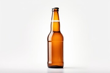 Bottle of beer on white background