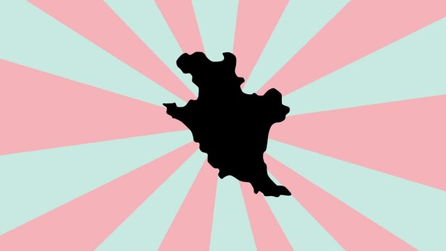 animated bilaspur city map in India with a rotating background