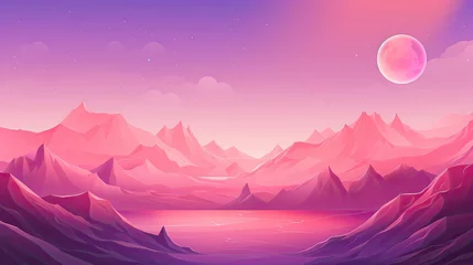 Wandaufkleber Fantasy landscape illustration background © Asha.1in