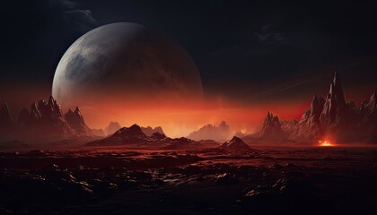 Alien planet background