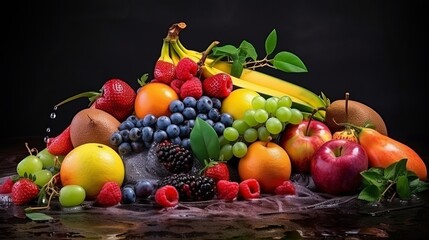 A fruit composition that is messy.