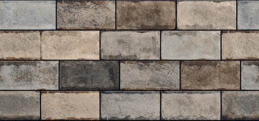 natural bricks wall cladding, seamless bricks pattern, compound and garden exterior wall, ceramic...