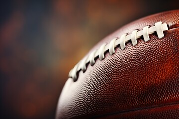 Leather american football ball