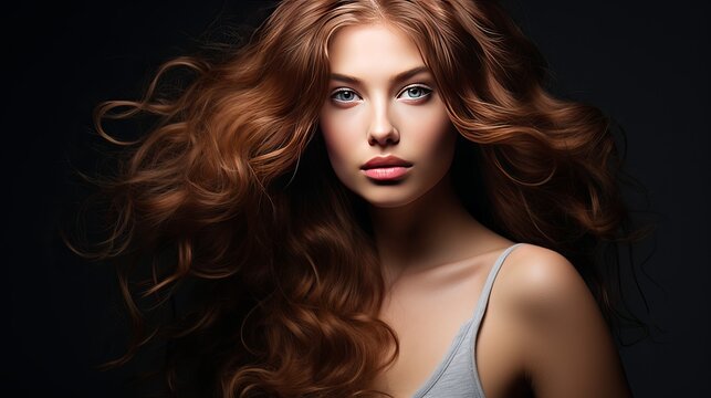An image of a stunning woman with lengthy hair.