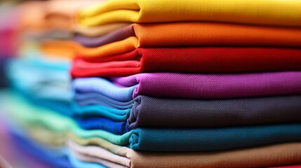 A group of vibrant fabrics juxtaposed with a vibrant background.