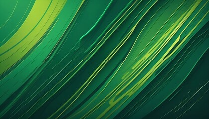 Abstract organic green lines as wallpaper background illustration. Generative AI