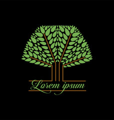 Banyan tree company vector icon