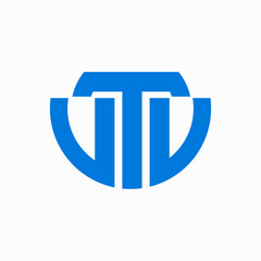 VTV brand name initial letters icon