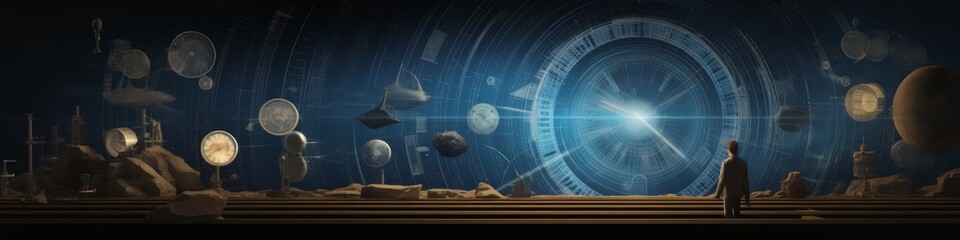 Futuristic Tech SciFi Background Banner