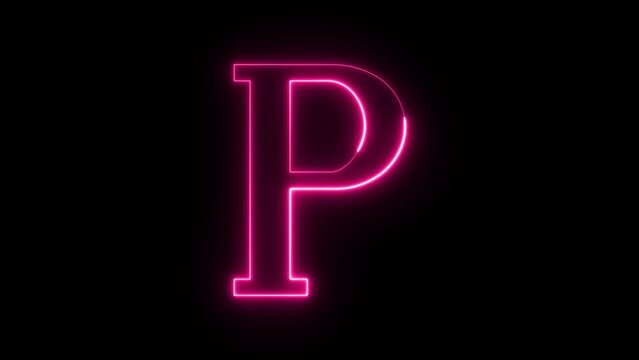 All capital alphabets neon animation, pink neon font letter animation on black background, Fire letter, Latter motion in black background, Animated neon alphabet, 4k video