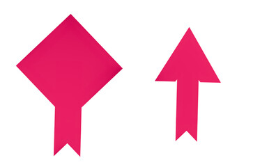 red and white arrows.Pink Arrows Direction Symbols.