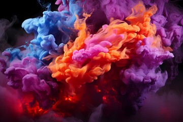 Burst of fiery crimson and intense magenta liquids intertwining with explosive force, crafting a dynamic and vibrant spectacle, captured with precision by an HD camera.