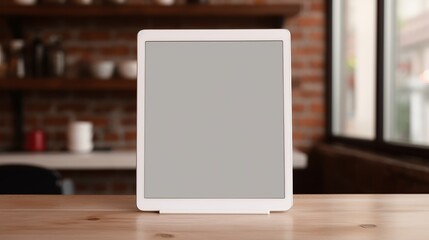 A tablet with its screen isolated on a table