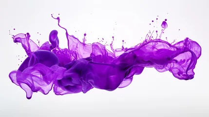 Poster Purple ink falls into the water. © Ruslan