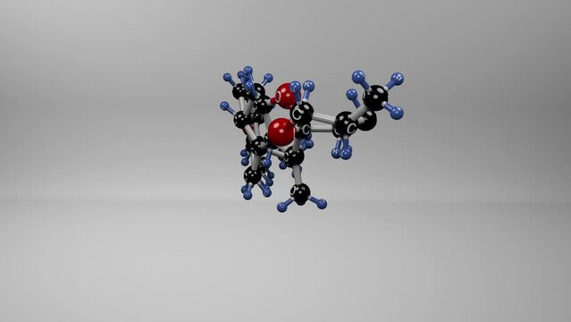 Diosgenin molecule. Molecular structure of nitogenin, a phytosteroid used to synthesize progesterone, testosterone,  cortisone and cortisol
