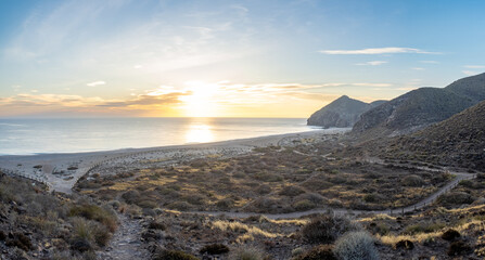 Fototapeta na wymiar Beach of the dead in Cabo de Gata, Spain